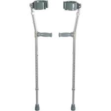 elbow crutches pair open arm-height adujustable