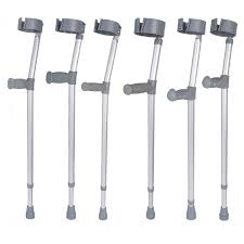 elbow crutches pair closed arm-heidht adjustable